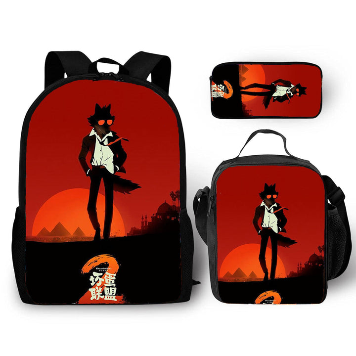 The Bad Guys 2  Mr Wolf Backpack Teenager Large Capacity School Shoulder Bag Timcosplay