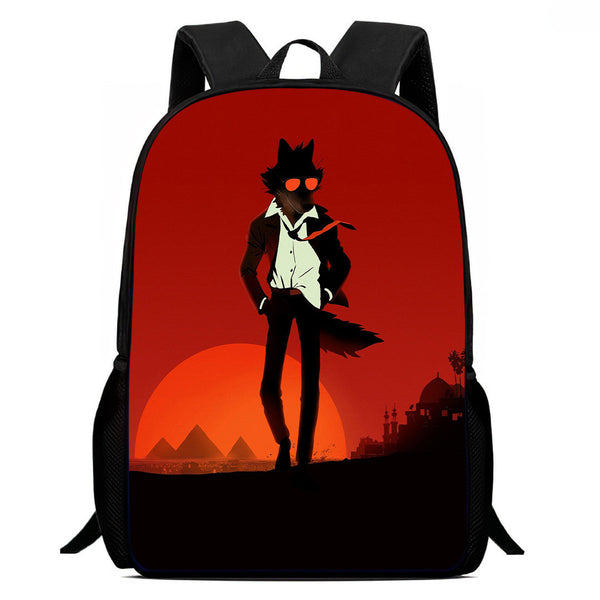 The Bad Guys 2  Mr Wolf Backpack Teenager Large Capacity School Shoulder Bag Timcosplay